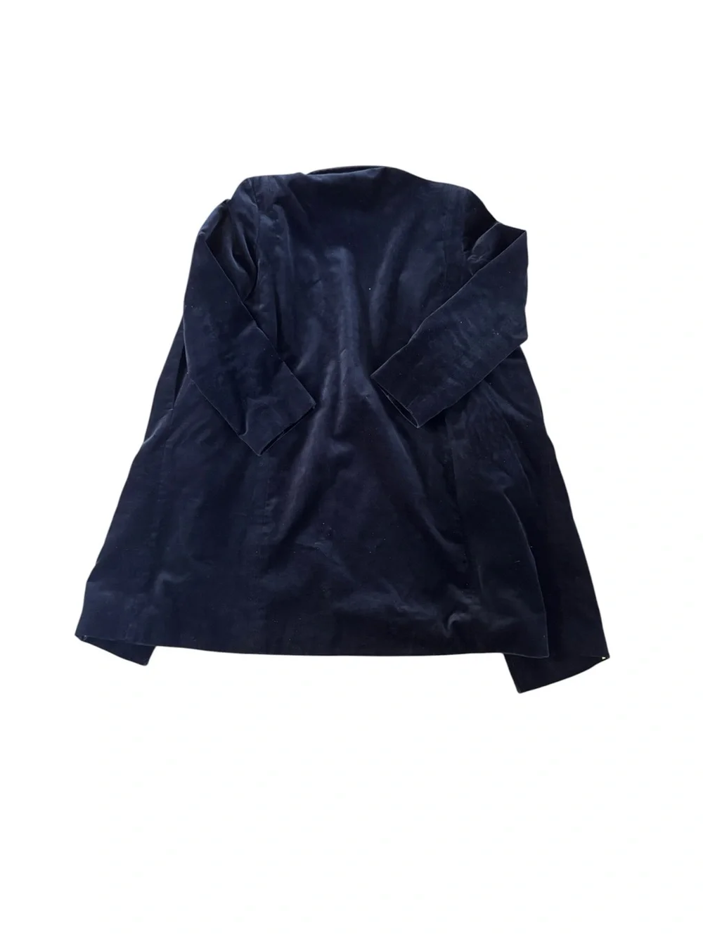 J Crew Peacoat Military Women's 6 Black Velvet Double Breasted Coat Gold Button